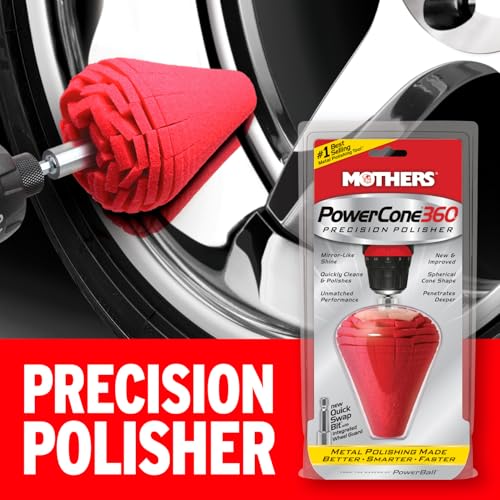 Mothers PowerCone 360, Polishing Tool with Quick Swap Bit (05146) PowerCone 360 Metal Polishing Tool Single Unit