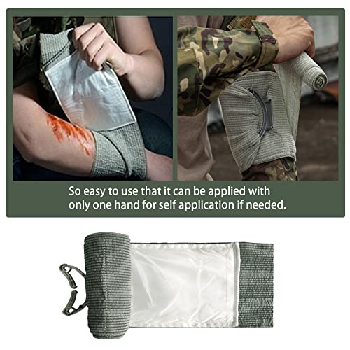 RHINO RESCUE 6" Israeli Emergency Bandage, Tactical IFAK Dressing 5PC 5