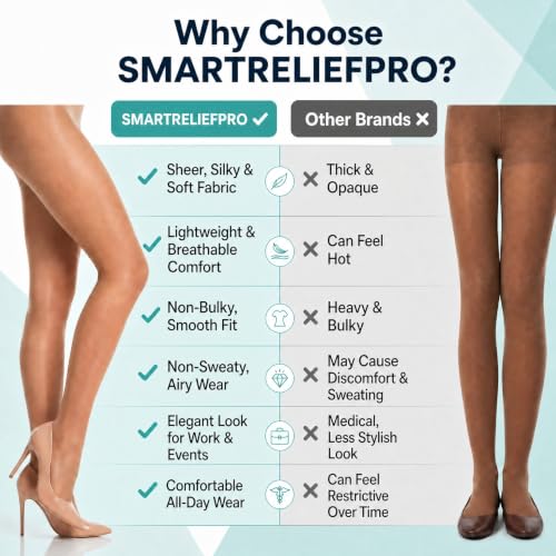 Sheer Compression Pantyhose For Women, 20-30 mmHg Support, Sheer, Silky-Soft Compression Pantyhose With Non-Bulky Comfort X-Large Beige