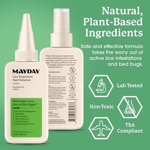MAYDAY Lice Treatment & Home Defense Kit: Bedding Spray + Treatment + Comb