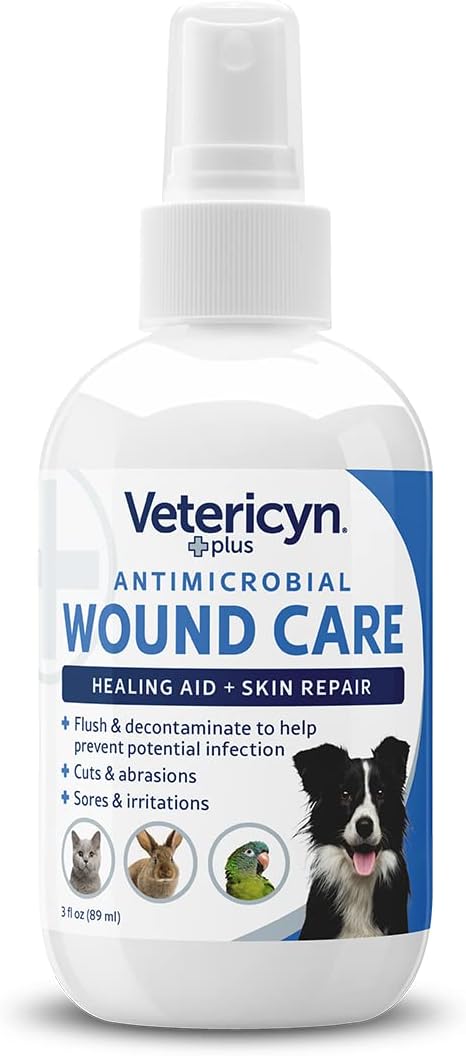 Vetericyn Plus All Animal Wound and Skin Care Spray. Cleans and Relieves Cuts, Abrasions, Irritations, and Sores. Non-Toxic, No Sting Formula. 3 oz - BeesActive Australia