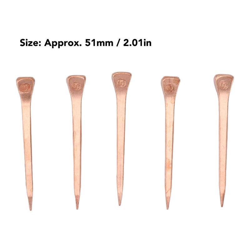 250Pcs Horseshoe Nails Copper Plated Rustproof Equestrian Riding Equipment Pet Supplies (51mm E5) 51mm E5 - BeesActive Australia