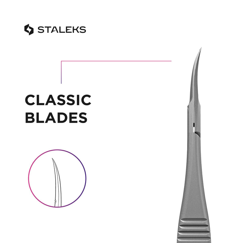 Staleks Pro EXPERT 90 Cuticle Micro Scissors – Miniature Blades – Straight Handle – Stainless Steel – Professional Manicure Tool - BeesActive Australia