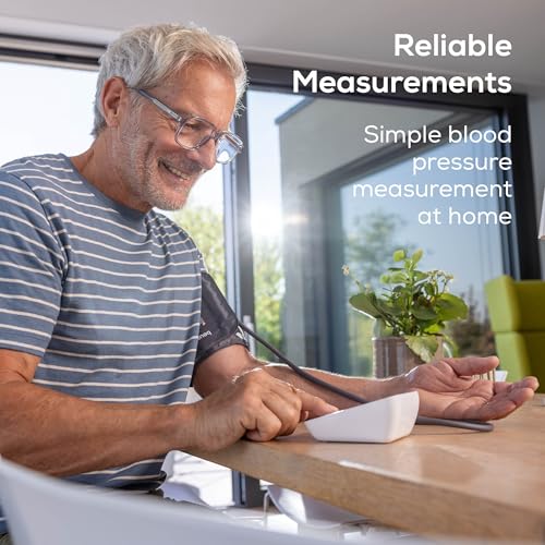 Beurer BM27 Upper Arm Blood Pressure Monitor for Home Use with Adjustable Cuff, 120 Memory Sets, Irregular Heart Rate Detection, Risk Indicator, Data Transfer to Apple Health and co. White
