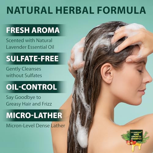 Rosemary & Batana Oil Hair Growth Shampoo: Hair Loss Shampoo for Men and Women with Biotin, Sulfate & Fragrance-Free Thickening Wild Lavender 10 Count (Pack of 1)