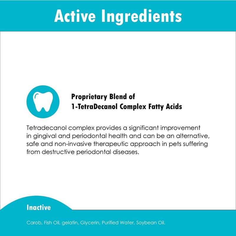 1-TDC Periodontal Supplement ES for Dog & Cat, Supports Oral, Hip & Joint Health, Muscle & Stamina Recovery, Skin & Coat Health, 120 Capsules 1-PACK 120 caps - PawsPlanet Australia