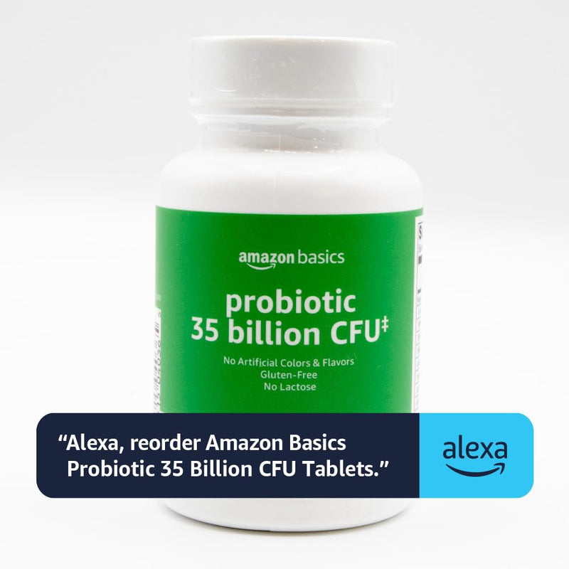 Amazon Basics Probiotic 35 Billion CFU, 8 Probiotic Strains with Prebiotic Blend, Supports Healthy Digestion, 30 Vegetarian Capsules, 1 Month Supply (Previously Solimo) 30 Count (Pack of 1) - BeesActive Australia