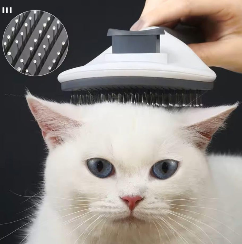 Brush Cat and Dog for shedding Gromming Cat brushes for indoor Cats Dog slickers cat fur brush cat comb with Release Button Dog Gromming Brush pet brush for semi short to semi long,, 7.84 - BeesActive Australia