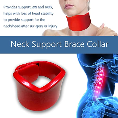 Foam Neck Support Brace, Water Resistant Cervical Collar Splints for Stabilizes Spine, Relieves Pain Pressure, Neck Injury, Soft Vinyl Surface (L)
