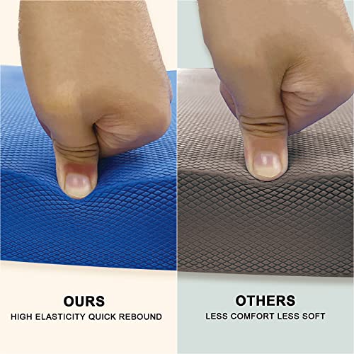 Foam Balance Pad,5BILLION Stability Pad for Physical Therapy,Non-Slip Exercise Balance Pad for Balance workouts,Yoga Knee Pad for Gym Fitness Stretching Pilate Blue-L
