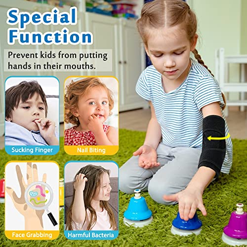Pediatric Elbow Brace Child Straight Arm Splint Kids Elbow Immobilizer Extension Brace Cubital Tunnel for Sleeping Ulnar Nerve Entrapment Thumb Sucking Stop for Kids Child Restraint Strap (Small)