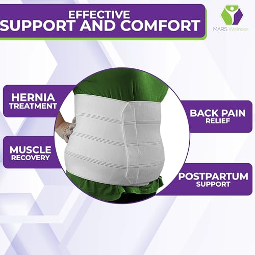 Plus Size Bariatric Abdominal Binder Post Surgery - Belly Binder - 12" 2X-Large (Pack of 1) 4 Panel (12")