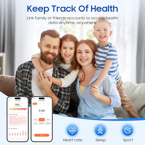 Smart Health Ring, Featuring Stress and Sleep Monitoring Functions, Compatible with iOS and Android,Waterproof Fitness Tracker for Women & Men, No Subscription Fee. (Silver, 9) Silver