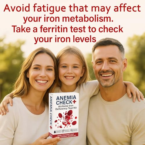 Iron Deficiency Test Kit at-Home – Self-Testing Iron Level for Men, Women, Adults, and Children