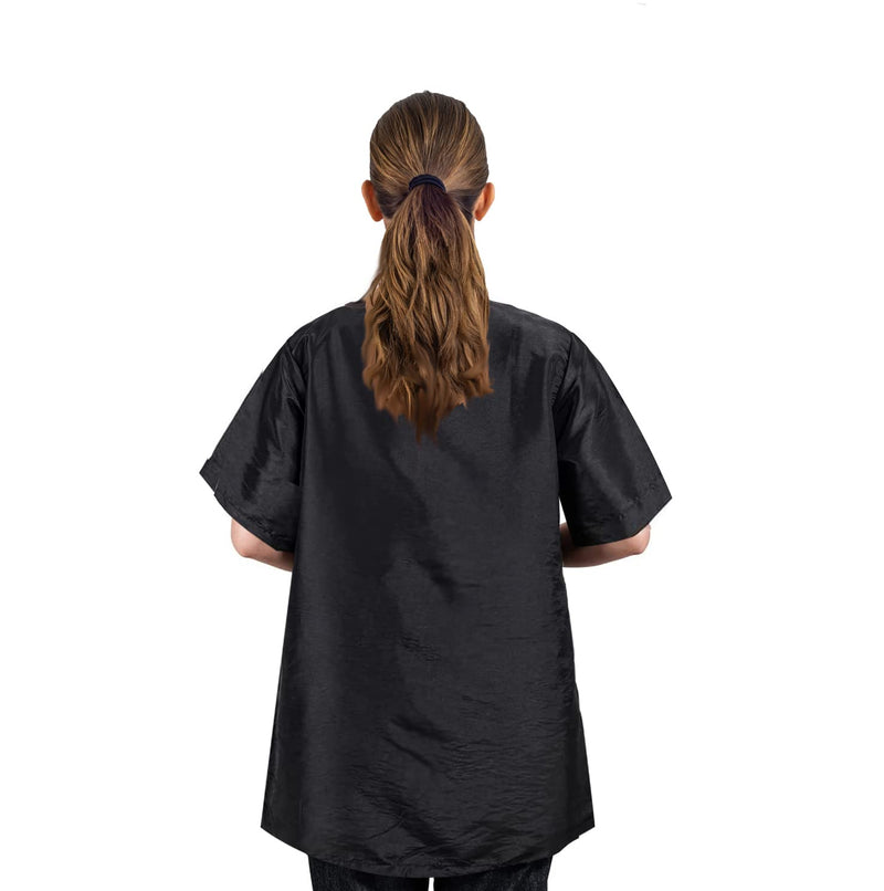 Gliitatu Dog Grooming Smock with Full Zipper, Non-Sticky Hair Groomer Smock Cosmetic Smock Hair Stylist Barber Jacket (3XL,Black) type-B 3X-Large - BeesActive Australia