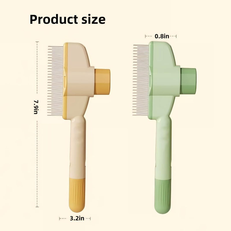2PCS Pet Comb for Dogs & Cats with Long & Short Stainless Steel Metal Teeth for Shedding and Tangles, Self-Cleaning Pet Comb for Dogs and Cats, Comfort and safety - BeesActive Australia