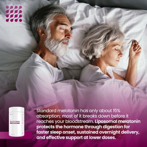 Renue By Science Melatonin | Liposomal Melatonina Supplement | 90 High Strength Melatonin Capsules - 1mg Melatonin per Serving | Sleep Aid Melatonin | Non-GMO | Made in The USA & Third-Party Tested