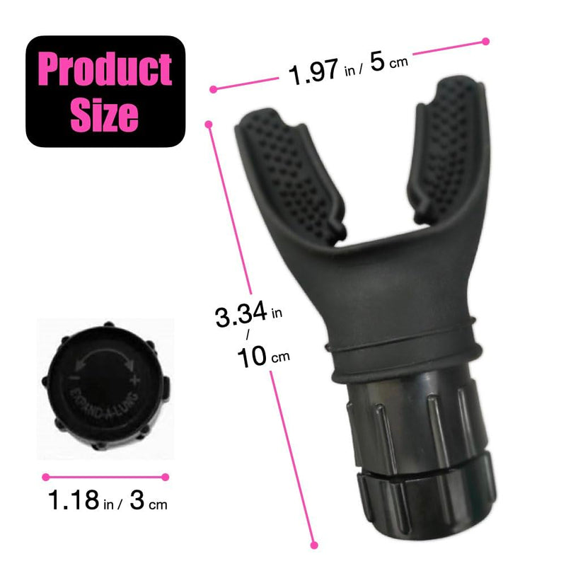 Breathing Trainer, Portable Muscle Trainer with Adjustable Resistance, Compact Lung Exercise Device, Detachable for Easy Cleaning Black - BeesActive Australia