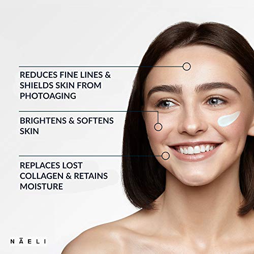 NAELI Face Moisturizer with SPF 30, Anti Aging Collagen & Peptide Cream, Reduces Wrinkles - Lightweight Skin Hydration with Hyaluronic Acid, Paraben Free & Non-Comedogenic Sunscreen, 3.4 oz 3.4 Ounce (Pack of 1)