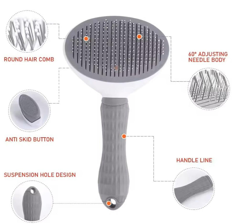 Brush Cat and Dog for shedding Gromming Cat brushes for indoor Cats Dog slickers cat fur brush cat comb with Release Button Dog Gromming Brush pet brush for semi short to semi long,, 7.84 - BeesActive Australia
