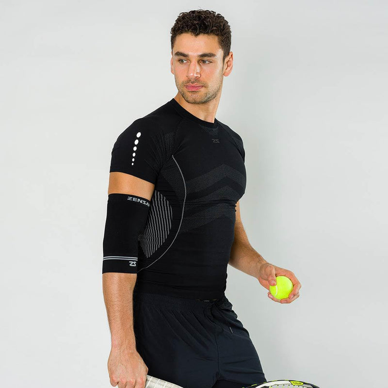 Zensah Compression Tennis Elbow Sleeve for Elbow Tendonitis, Tennis Elbow, Golfer's Elbow - Elbow Support, Elbow Brace Small 1 Sleeve - Neon Pink - BeesActive Australia