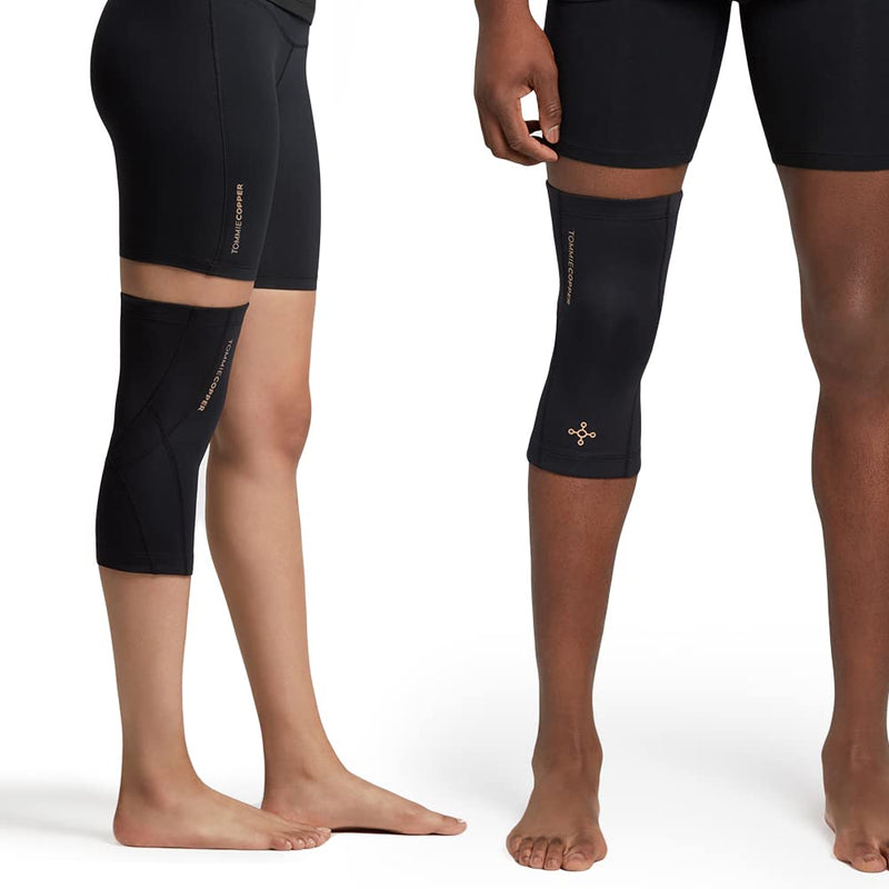 Tommie Copper Performance Compression Knee Sleeve l Knee Brace for Joint Support l Men and Women Medium Black With Tonal Stitch - BeesActive Australia