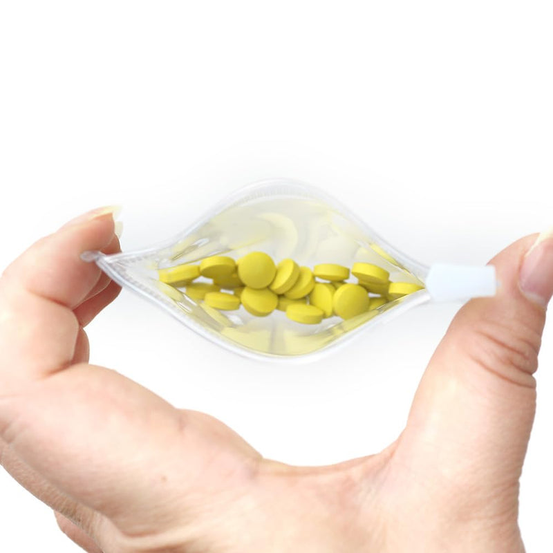 20 Pcs Zippered Pill Pouch Bags, Slide Lock Clear Plastic Mini Bags, BPA-Free for Pills, Vitamins, Supplements, Jewelry, Crafts, Small Objects, Self-Sealing, Reusable, Travel-Friendly (11X16 CM) 11X16 CM