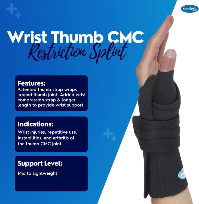 Comfort Cool Wrist Thumb CMC Restriction Brace. Right Large.