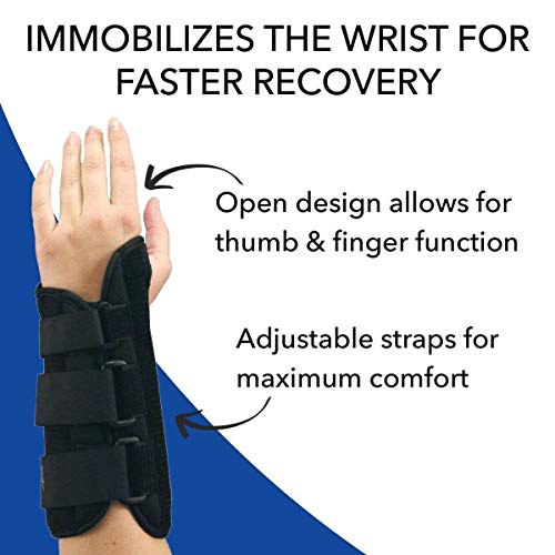 Sammons Preston R-Soft Wrist Support, Stabilization Splint and Immobilizer for Healing and Recovery of the Hand, Arm, and Wrist, Open Hand Mobility Design for Range of Motion, 8", "Right, Small Right Small - 8"