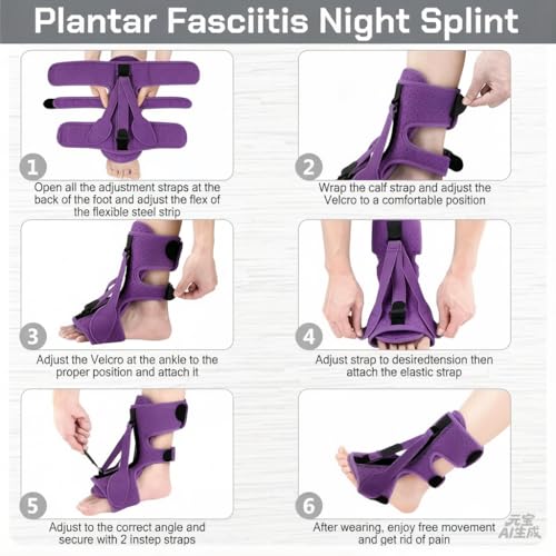 Plantar Fasciitis Night Splint-Upgrade 3 Adjustable Plantar Fasciitis Brace