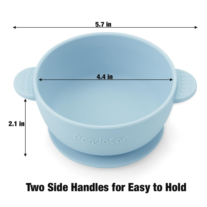 PandaEar 3 Pack Baby Bowls with Suction| Stay Put Silicone Food Bowl for Babies Kids Toddlers Infants| Food Grade Soft Safe BPA-Free Silicone (Multi-Color) Multicolor - BeesActive Australia