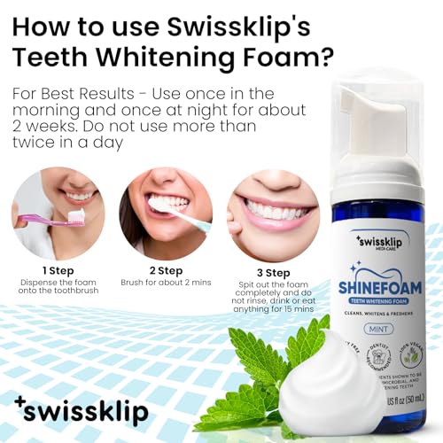 Swissklip Teeth Whitening Foam & Teeth Whitening Pen Combo Pack