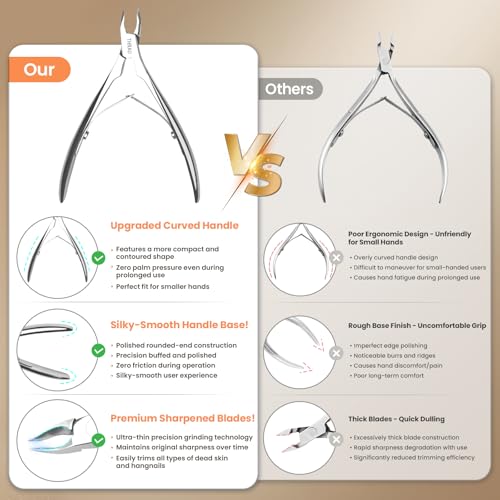 THRAU Cuticle Trimmer for Manicure and Pedicure