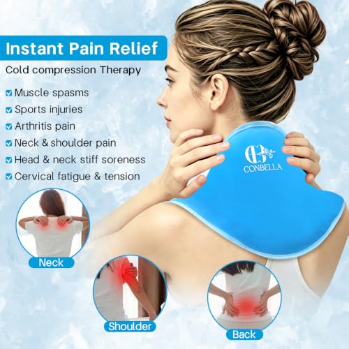 Reusable Hot/Cold Neck Ice Pack Wrap for Neck/Shoulder Pain Relief