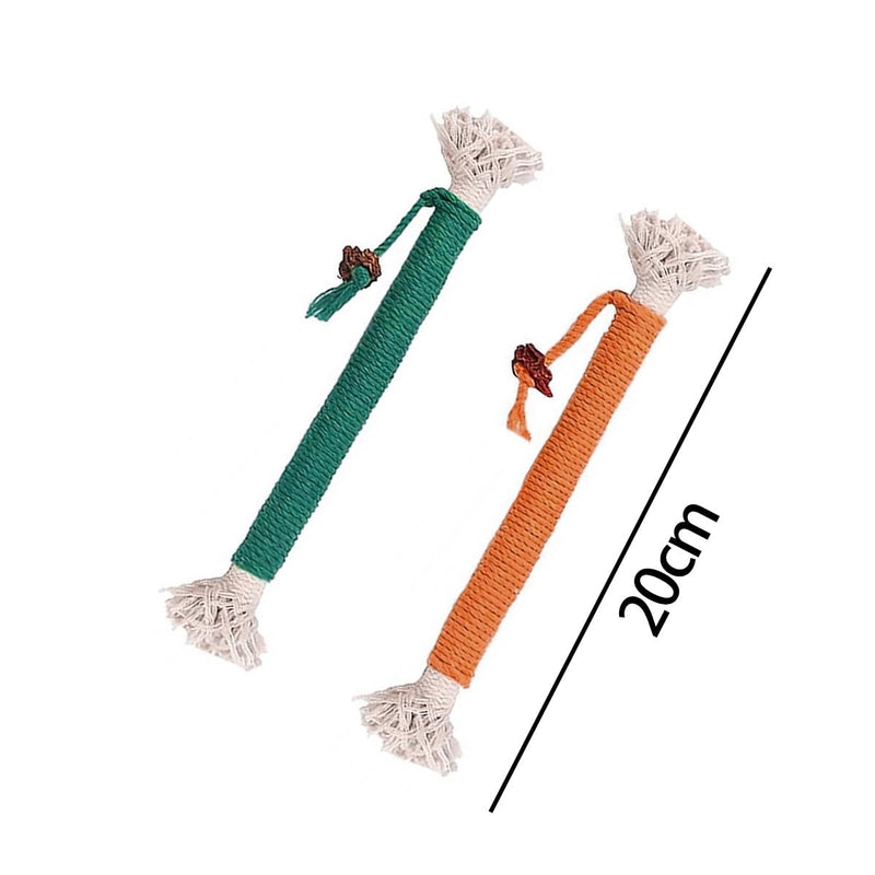 4 Pcs Cat Teeth Cleaning Kitten Teething Cat Nip Chewing Rope, 20cm Cotton Rope for Aggressive Chewers, Dental Care（Random Color）