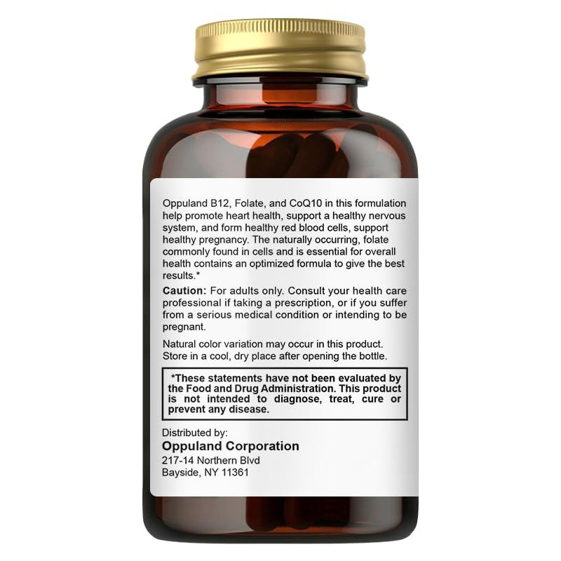 Activated Folate-L 5-MTHF DFE Supplement - Methylfolate B9 MTHF with Vitamin B12, CoQ10, & Red Raspberry - Methylated L-Methylfolate for Men and Women - 500 mcg - 90 Veggie Capsules