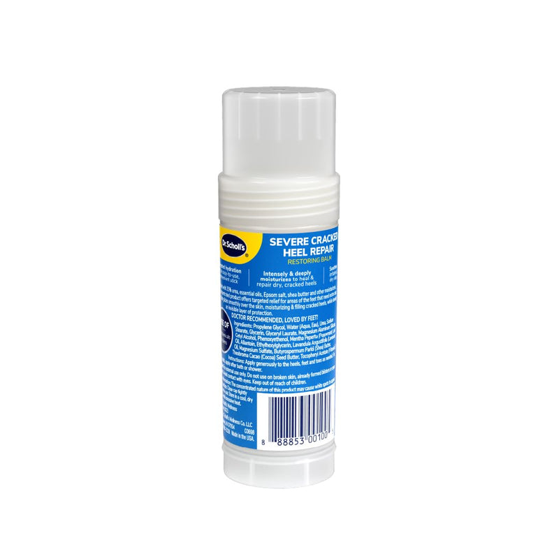 Dr. Scholl's Severe Cracked Heel Repair Restoring Balm 2.5oz, with 25% Urea for Dry, Cracked Feet, Heals and Moisturizes for Healthy Feet, Epsom Salt Soothes, Safe for Diabetics, 3-pack 1 Count (Pack of 3)