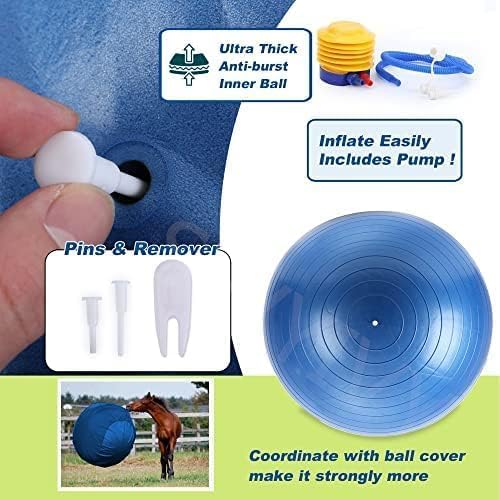 22" Herding Ball - 2025 Herding Horse Ball Toys for Horses Mega Herding Dog Balls with Hand Pump, Herding Ball Toys for Horses Stall