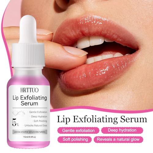 PHA 5% Exfoliating Lip Serum – Gentle Overnight Lip Exfoliator & Hydrating Lip Treatment for Soft, Smooth, Healthy-Looking Lips – For Women with Dry, Flaky Lips in Daily Skincare Routine