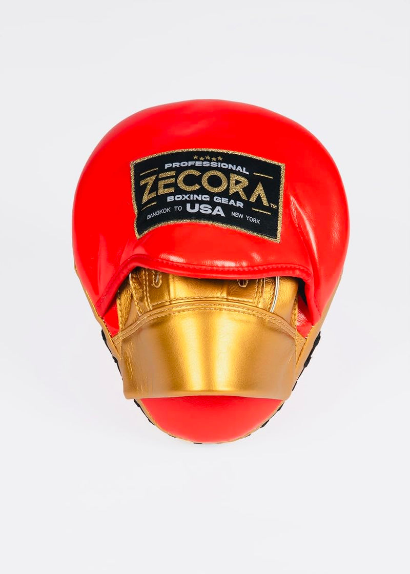 Boxing Pads Curved Focus Mitts, Microfiber Leather, Hook and jab Training Pads, Adjustable Strap Ventilated, MMA Muay Thai Kickboxing Coaching Gear Martial Arts