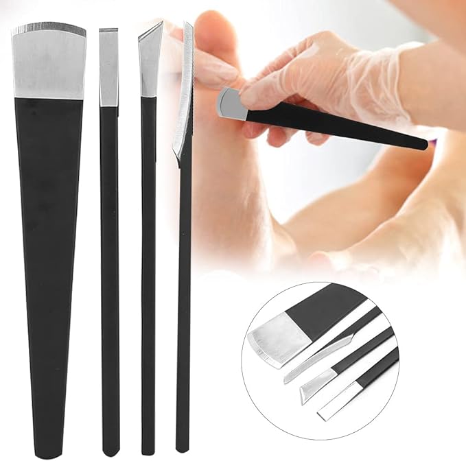 Professional Pedicure Knife Set, Horny Corn Foot Callus Remover Foot File File, 4 Pedicure Tools for Foot Care, Intruded Nail Removal Kit, Stainless Steel Foot Scraper for Salon and Home Use -  Australia