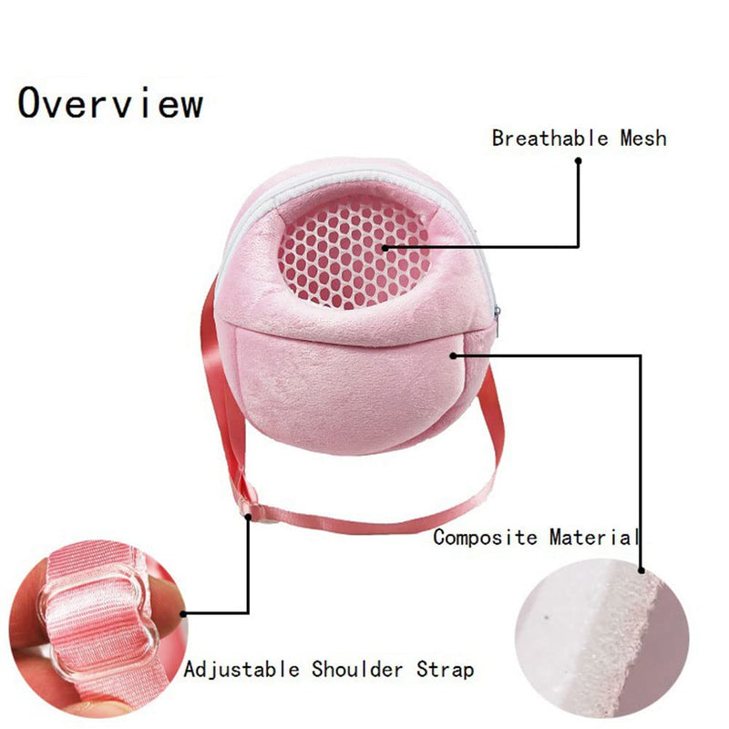 Transport bag squirrel, transport bag hamster hedgehog, hamster travel bag with mesh handbag travel backpack, rabbit hamster bag hamster rat shoulder bag hamster travel bag (pink) pink - BeesActive Australia