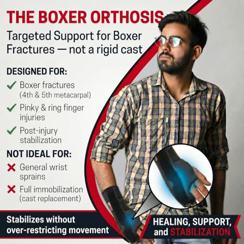 Boxer Fracture Hand Splint for 4th & 5th Metacarpals (Left Hand) Regular Left-Hand