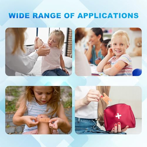 Bandages Variety Pack - 800 Pcs Assorted Bandages Bulk, Large Adhesive Fingertip Bandage, Waterproof Bandage Breathable for First Aid and Protect Wounds (10 Styles) 800 Count (Pack of 1)