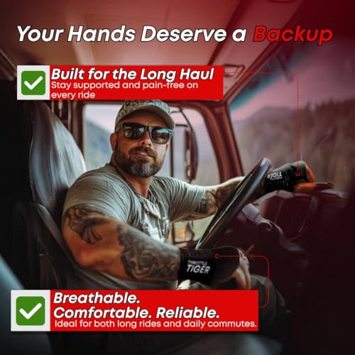 ® Motorcycle Wrist Brace Adjustable Wrist Wraps for Bikers, Wrist Support Reduces Hand Pain and Absorbs Vibration, Enhancing Comfort and Stability (Medium) Medium