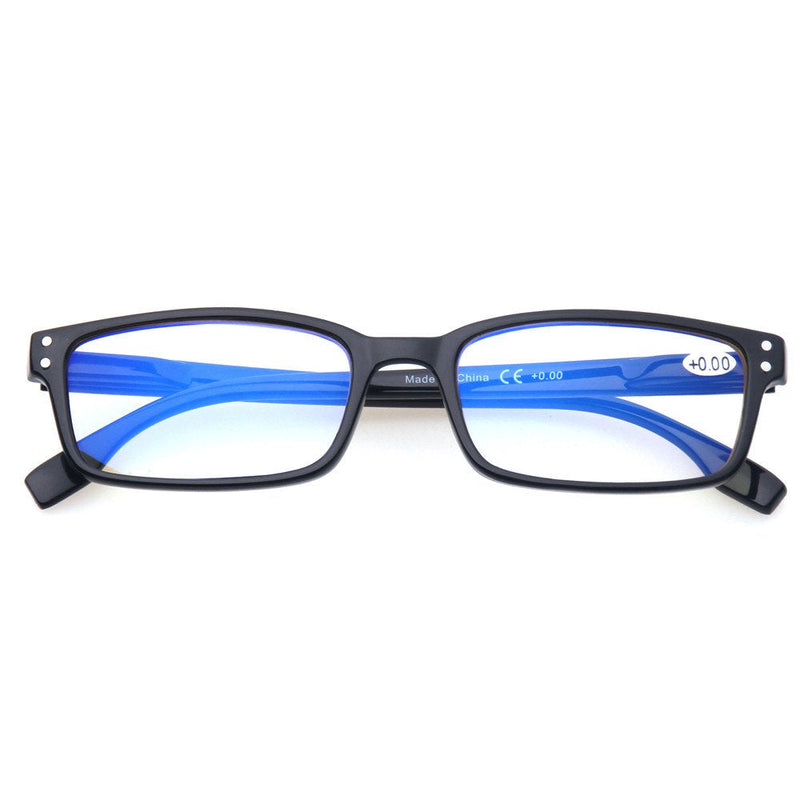 Kerecsen Computer Glasses 2 Pair UV Protection, Anti Blue Rays, Anti Glare and Scratch Resistant Computer Reading Glasses Black 1.5 x - BeesActive Australia