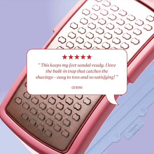 Onyx Professional Foot Rasp, No Mess Callus Remover for Feet, Includes Debris Catcher - Stainless Steel Foot Scrubber Dead Skin Remover, Lightweight Callus Shaver for Feet, Foot File, Pedicure Teal 1 Count (Pack of 1)