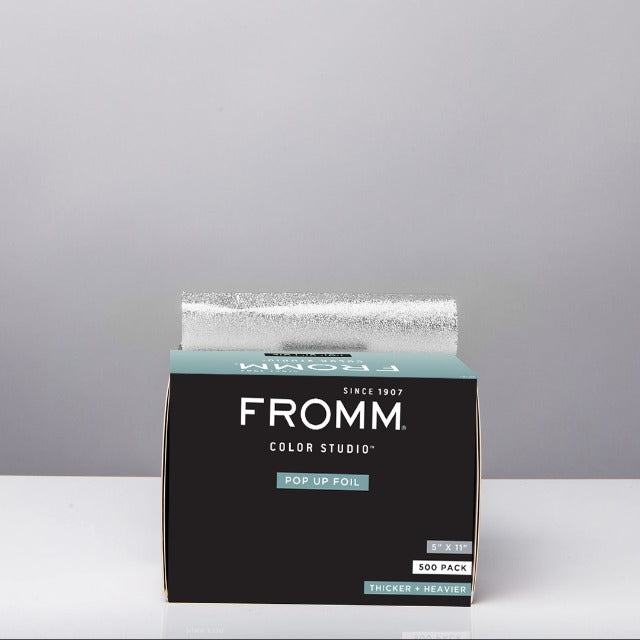 Fromm Color Studio Medium Weight Pop Up Hair Foil in Palms Leaves Pattern, 5" x 11" Embossed Aluminum Foil Sheets, Hair Foils for Highlighting and Coloring - 500 Foil Sheets Palm Leaves Pattern 1 Count (Pack of 500)