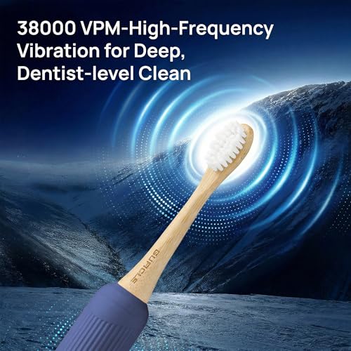 Sonic Electric Toothbrush with Bamboo Heads Navy
