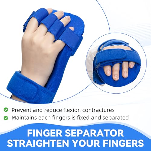 Fanwer Resting Hand Splint, Stroke Hand Therapy Equipment for Stroke Recovery Patients, Carpal Tunnel Syndrome, Arthritis, Tendinitis, Metacarpal Breaks (Small Right) Small Right